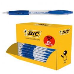Penne a sfera a scatto Atlantis Classic - punta 1,0mm - blu  - Bic - conf. 30 + 6 pezzi