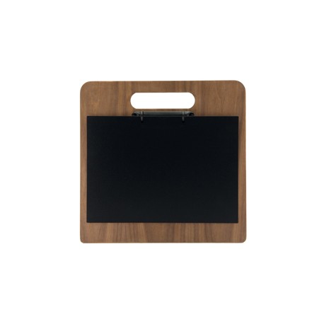 Portamenù a tagliere con anelli Chopping Board - 32 x 24 cm - legno di noce - Securit