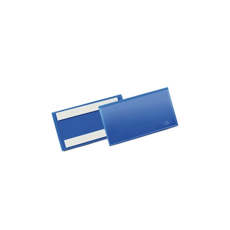 Buste identificative - con bande adesive - 150 x 67 mm - blu - Durable - conf. 50 pezzi