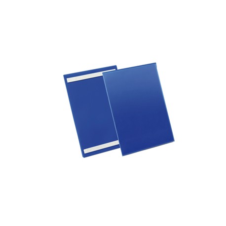 Buste identificative - con bande adesive - A4 verticale - blu - Durable - conf. 50 pezzi