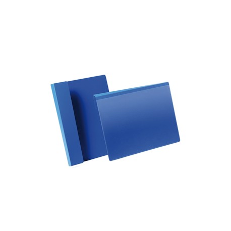 Buste identificative - con aletta pieghevole - A4 orizzontale - blu - Durable - conf. 50 pezzi