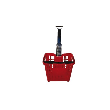 Cesto trolley - antiurto - 49,5 x 36,5 x 46 cm - 30 L - rosso - Printex