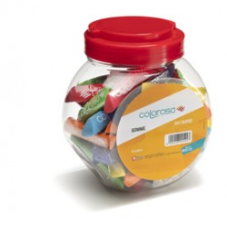 Gomma soft touch - 8 cm - colori assortiti - Colorosa - expo 48 pezzi