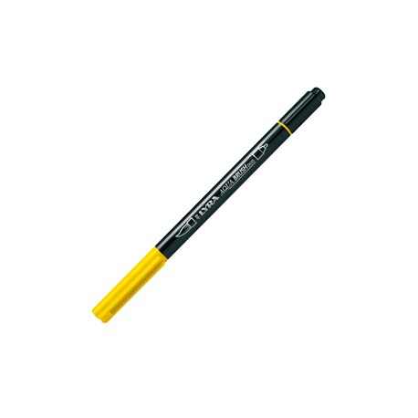 Pennarello Aqua Brush Duo - punte 2/4 mm - giallo limone - Lyra