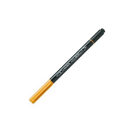 Pennarello Aqua Brush Duo - punte 2/4 mm - giallo di cadmio scuro - Lyra