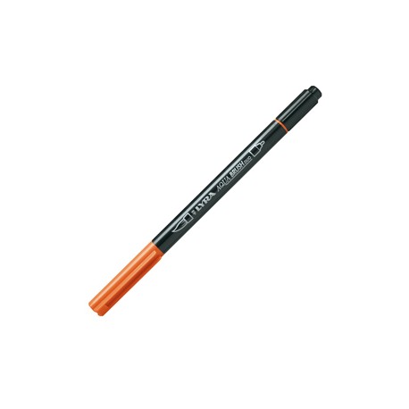 Pennarello Aqua Brush Duo - punte 2/4 mm - arancio - Lyra