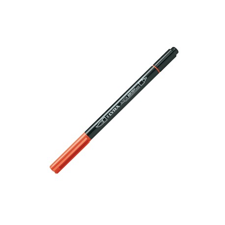 Pennarello Aqua Brush Duo - punte 2/4 mm - rosso saturno - Lyra