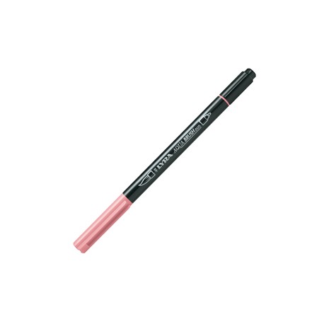 Pennarello Aqua Brush Duo - punte 2/4 mm - carminio rosa - Lyra