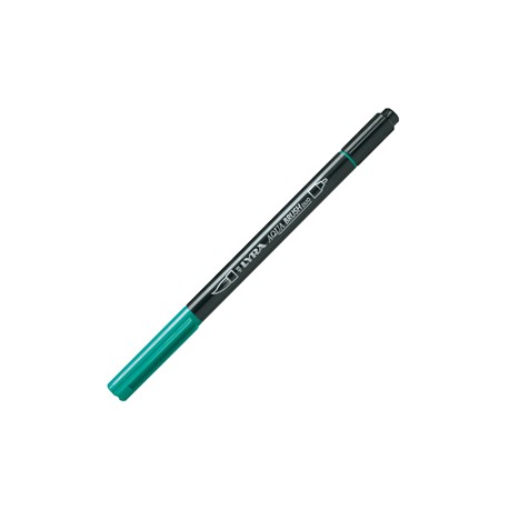 Pennarello Aqua Brush Duo - punte 2/4 mm - verde notte - Lyra