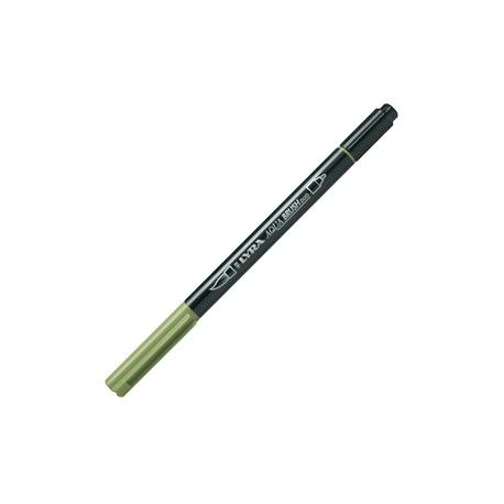 Pennarello Aqua Brush Duo - punte 2/4 mm - verde di cromo - Lyra