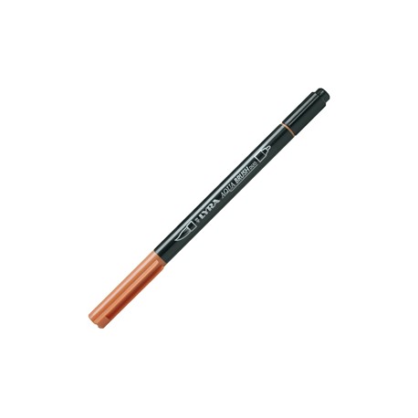 Pennarello Aqua Brush Duo - punte 2/4 mm - ocra bruciata - Lyra