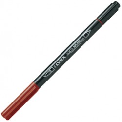 Pennarello Aqua Brush Duo - punte 2/4 mm - rosso Venezia - Lyra