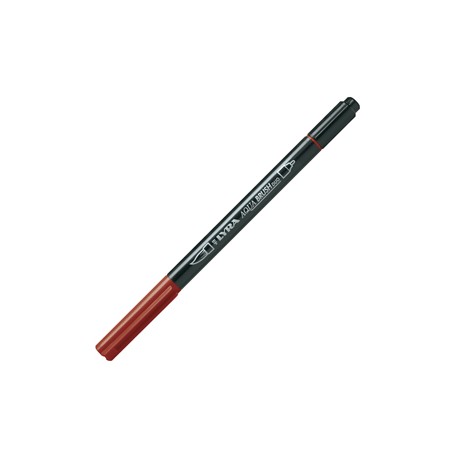 Pennarello Aqua Brush Duo - punte 2/4 mm - rosso Venezia - Lyra