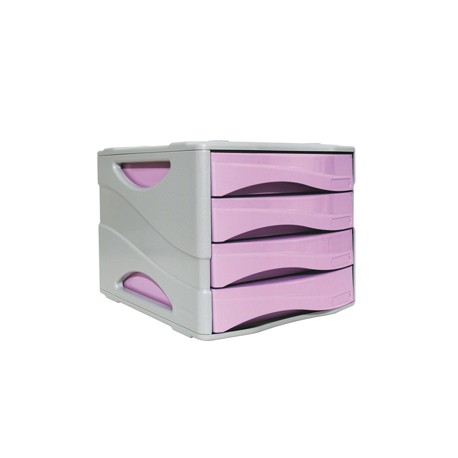Cassettiera Keep Colour Pastel - 25 x 32 cm - cassetti 5 cm - grigio/lilla - Arda