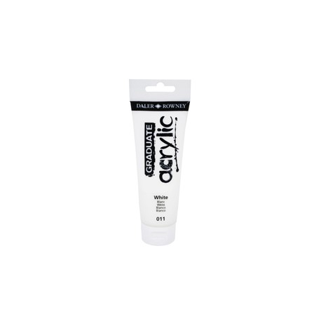 Colore acrilico fine Graduate - 120 ml - bianco - Daler Rowney