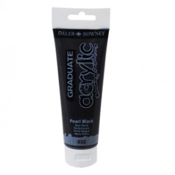 Colore acrilico fine Graduate - 120 ml - nero perla - Daler Rowney