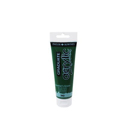 Colore acrilico fine Graduate - 120 ml - verde Hooker - Daler Rowney