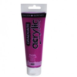 Colore acrilico fine Graduate - 120 ml - porpora - Daler Rowney