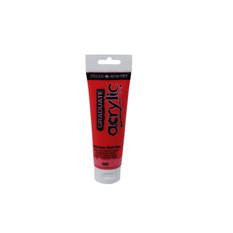 Colore acrilico fine Graduate - 120 ml - rosso cadmio imitazione - Daler Rowney