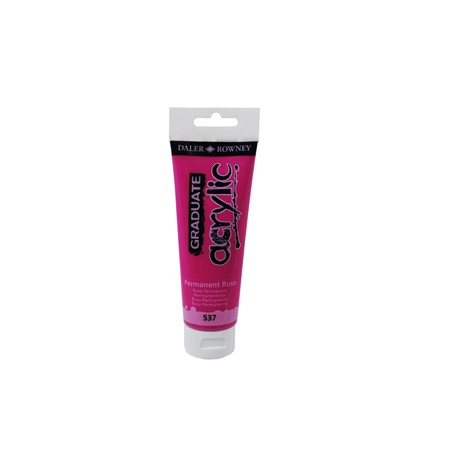 Colore acrilico fine Graduate - 120 ml - rosa permanente - Daler Rowney