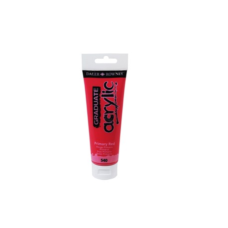 Colore acrilico fine Graduate - 120 ml - rosso primario - Daler Rowney