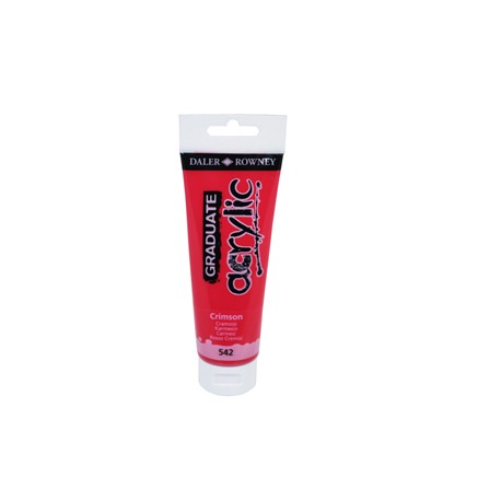 Colore acrilico fine Graduate - 120 ml - cremisi - Daler Rowney