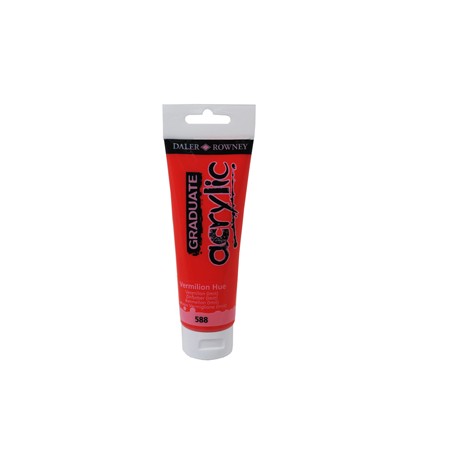 Colore acrilico fine Graduate - 120 ml - vermiglione - Daler Rowney