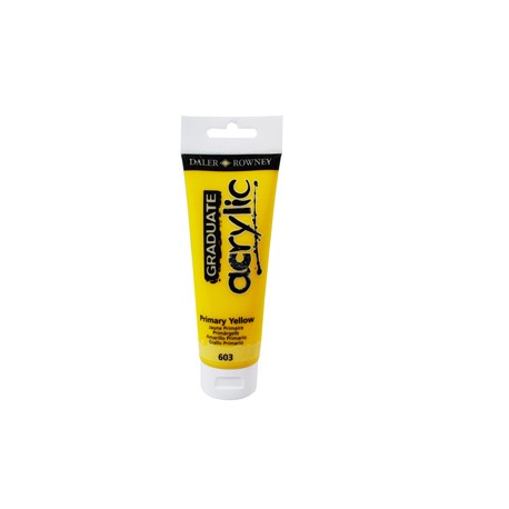 Colore acrilico fine Graduate - 120 ml - giallo primario - Daler Rowney