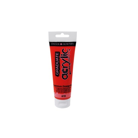 Colore acrilico fine Graduate - 120 ml - arancio cadmio scuro - Daler Rowney