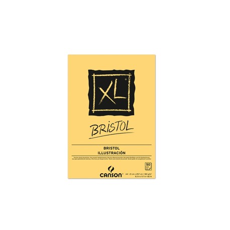 Blocco spiralato lato corto XL Bristol - A4 - 180 gr - 50 fogli -  Canson