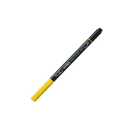 Pennarello Aqua Brush Duo - punte 2/4 mm - giallo cromo chiaro - Lyra