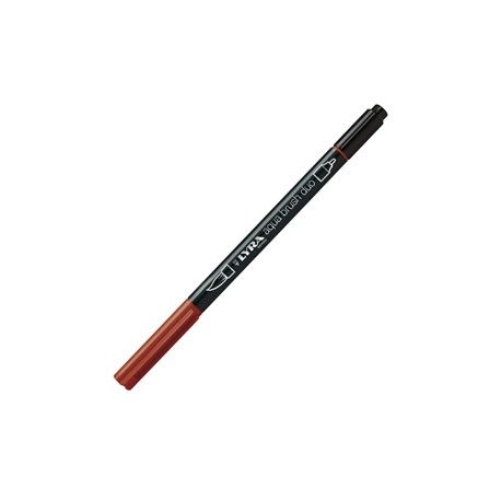 Pennarello Aqua Brush Duo - punte 2/4 mm - rosso indiano - Lyra