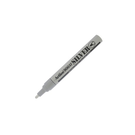 Marcatore permanente A 900 - a vernice - punta tonda - 2,3 mm - argento - Artline