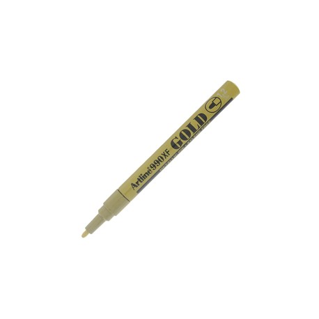 Marcatore permanente A 990 - a vernice - punta tonda fine - 1,2 mm - oro - Artline