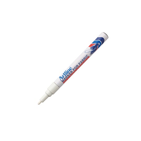 Marcatore per tessuto - punta tonda - 1,2 mm - bianco - Artline