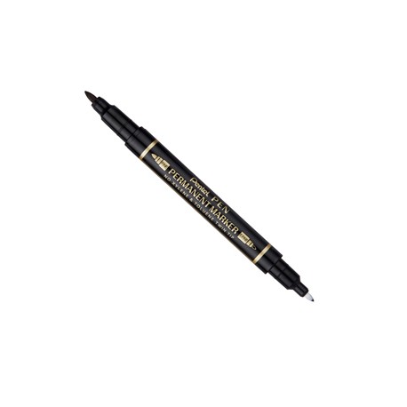 Marcatore permanente Twin tip - doppia punta fine-extra fine - nero - Pentel