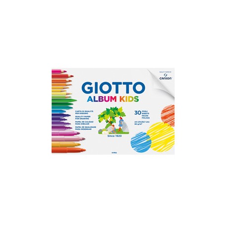 Album Kids 5+ - A4 - 90gr - 30 fogli - Giotto