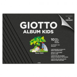 Album Kids cartoncino nero 5+ f.to A4 220gr 10fg Giotto
