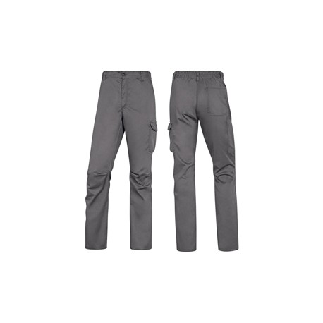 Pantalone da lavoro Panostrpa - sargia/poliestere/cotone/elastan - taglia L - grigio/nero - Deltaplus