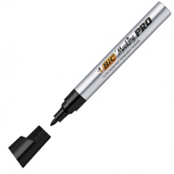 Marcatore permanente Marking Pro - punta tonda - nero - Bic - conf. 12 pezzi