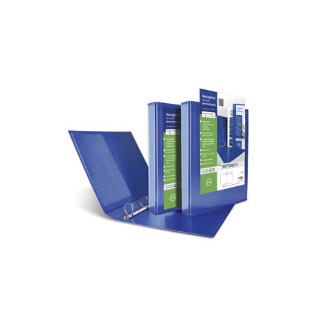 Raccoglitore personalizzabile Nettuno Ti - 4 anelli a D 30 mm - dorso 3,5 cm - 22x30 cm - blu - Sei Rota