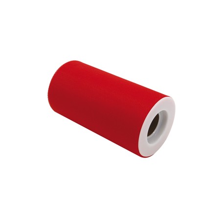 Tulle in rotolo - rosso - 12,5cmx25mt - Big Party