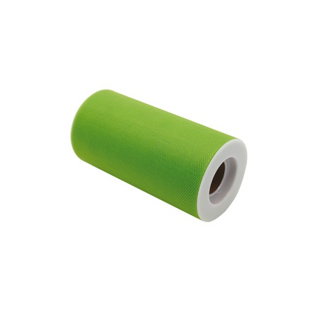 Tulle - verde - in rotolo da 12,5 cm x 25 mt - Big Party