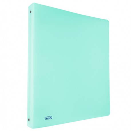 Raccoglitore Pastel - 22 x 30 cm - 4 anelli tondi 15 mm - PP - celeste - Favorit