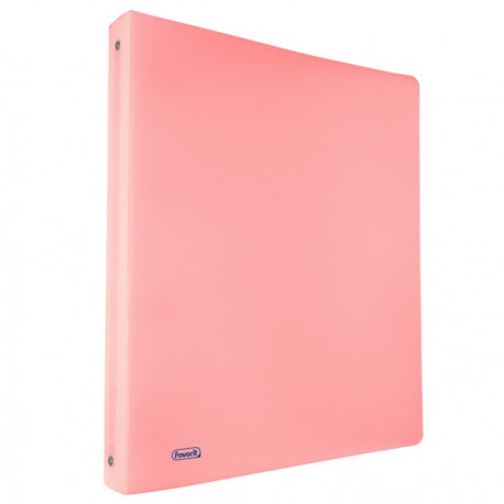 Raccoglitore Pastel - 22 x 30 cm - 4 anelli tondi 15 mm - PP - cipria - Favorit