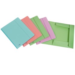 Cartella 3L con elastico Pastel  - PPL - 24x33cm - colori assortiti - Favorit