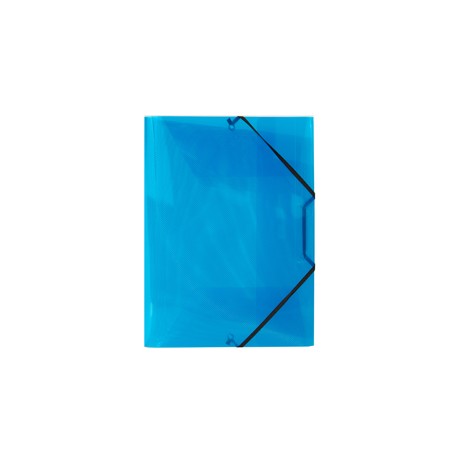 Cartella 3 lembi con elastico angolare Lumina - 22 x 30cm - dorso variabile - PP - blu - Favorit
