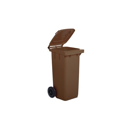 Bidone carrellato - 48x55x93 cm - 120 L - marrone - Mobil Plastic