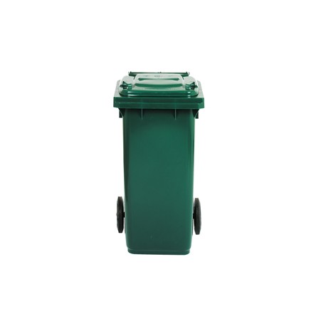 Bidone carrellato - 48x55x93 cm - 120 L - verde scuro - Mobil Plastic