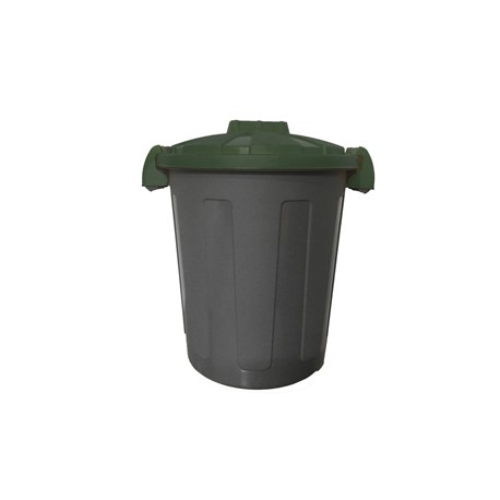 Contenitore portarifiuti Dusty - diametro 36 cm - altezza 45 cm -  25 L - coperchio verde - Mobil Plastic